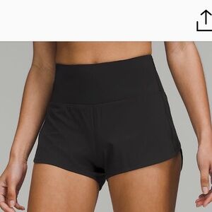 Lululemon Speed Up, high rise lined shorts, 2.5”, size 8